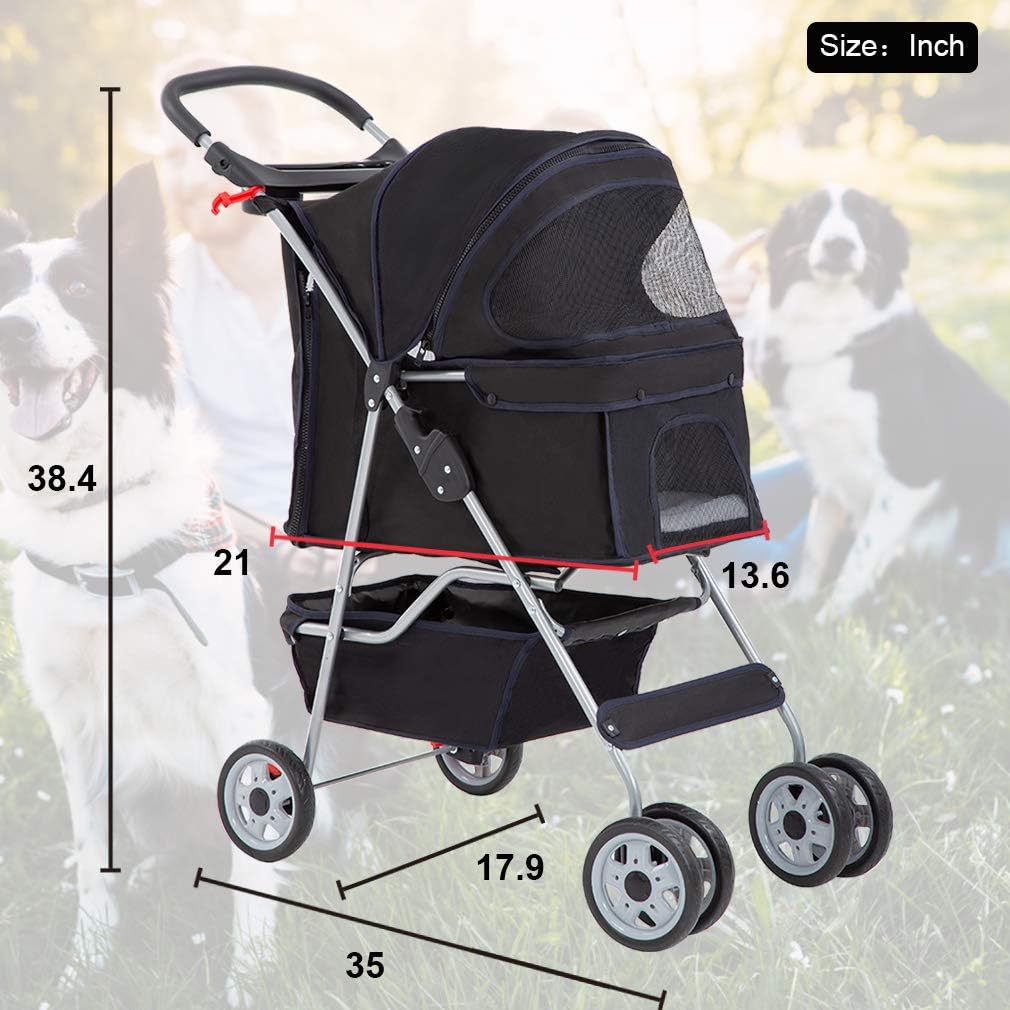 Premium Pet Stroller: The Ultimate Travel Companion for Dogs and Cats