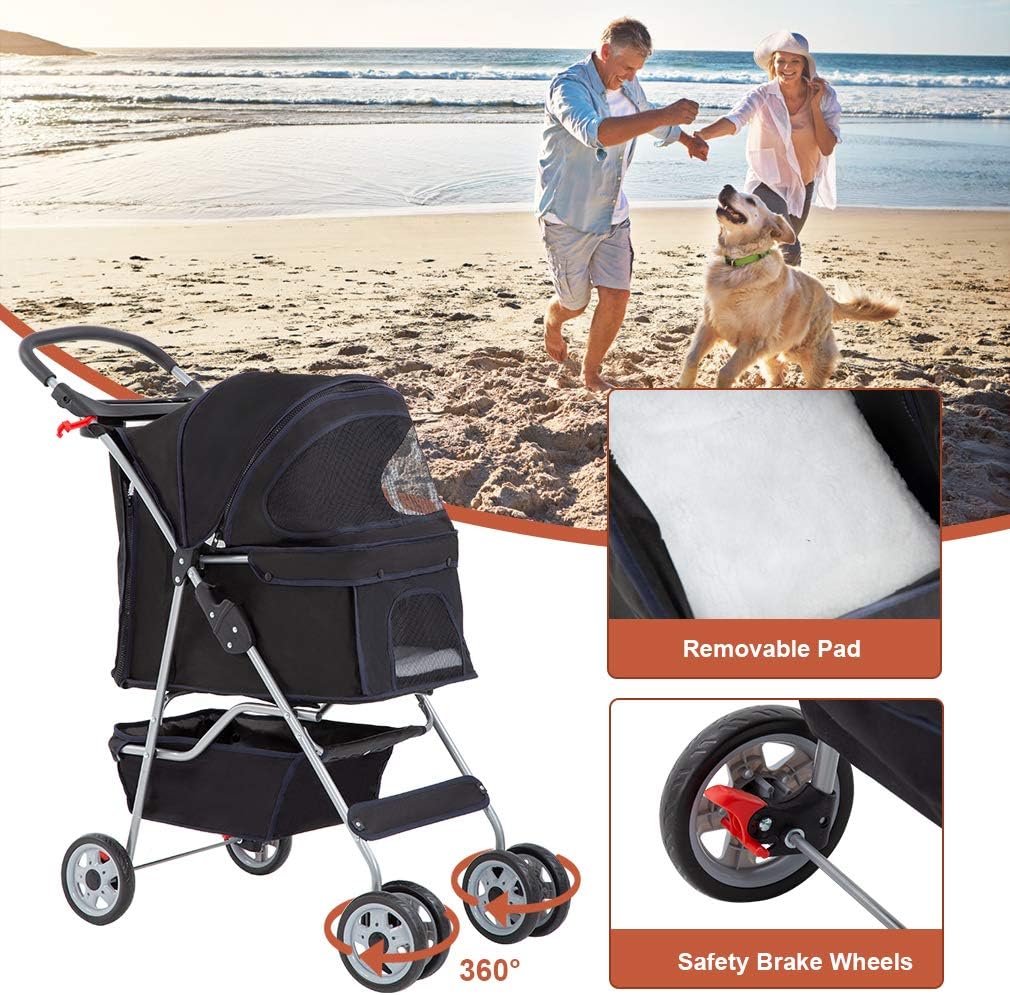 Premium Pet Stroller: The Ultimate Travel Companion for Dogs and Cats