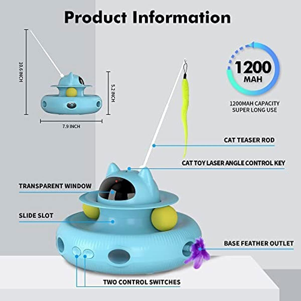 NEW Cat Laser Interactive Indoor Cat Pet Toys Automatic ,USB Cat Teaser Pet Toys