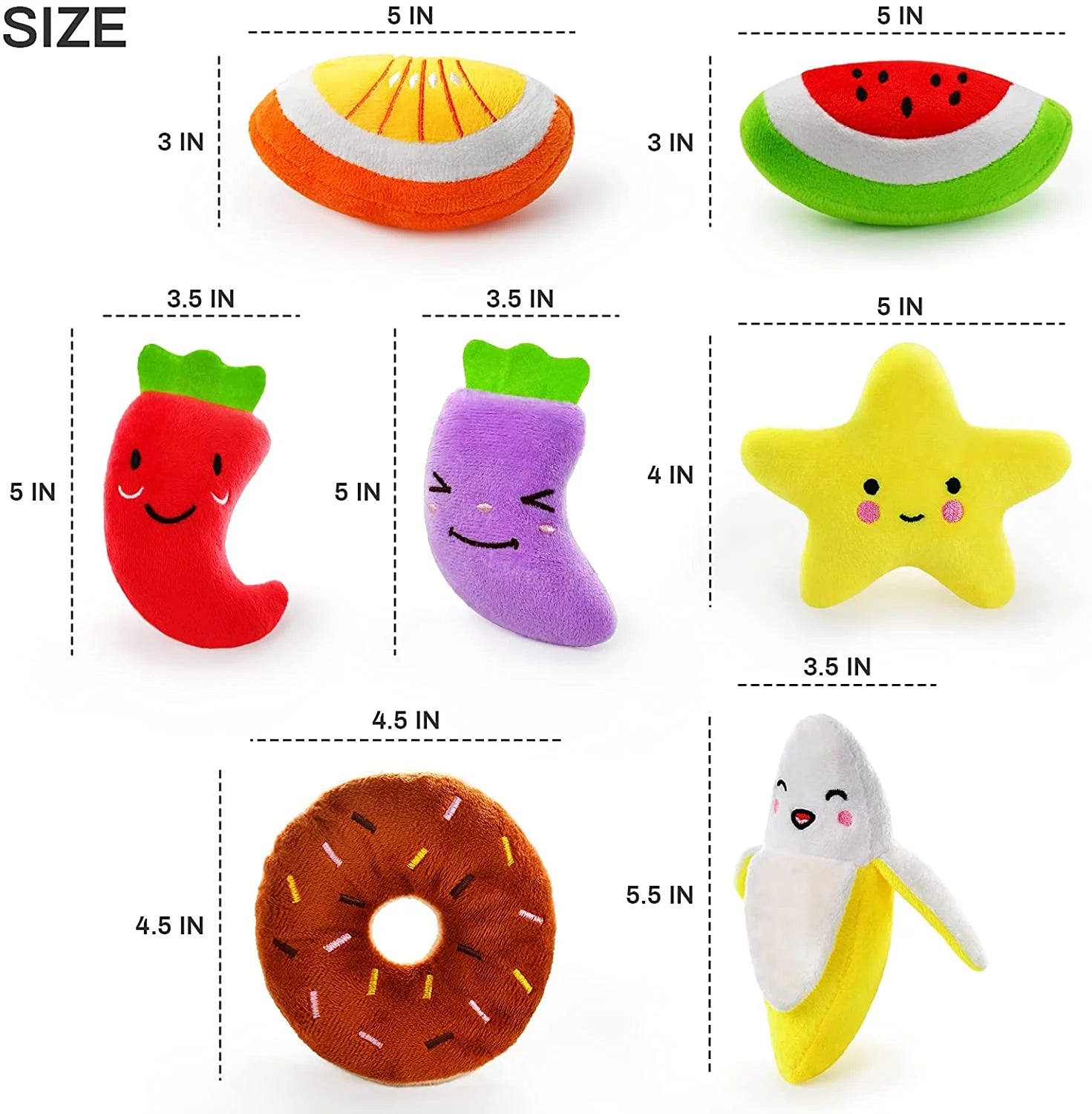 Squeak Frenzy! 14 Cute Fruit & Veggie Plush Toys for Playful Cats and Dogs