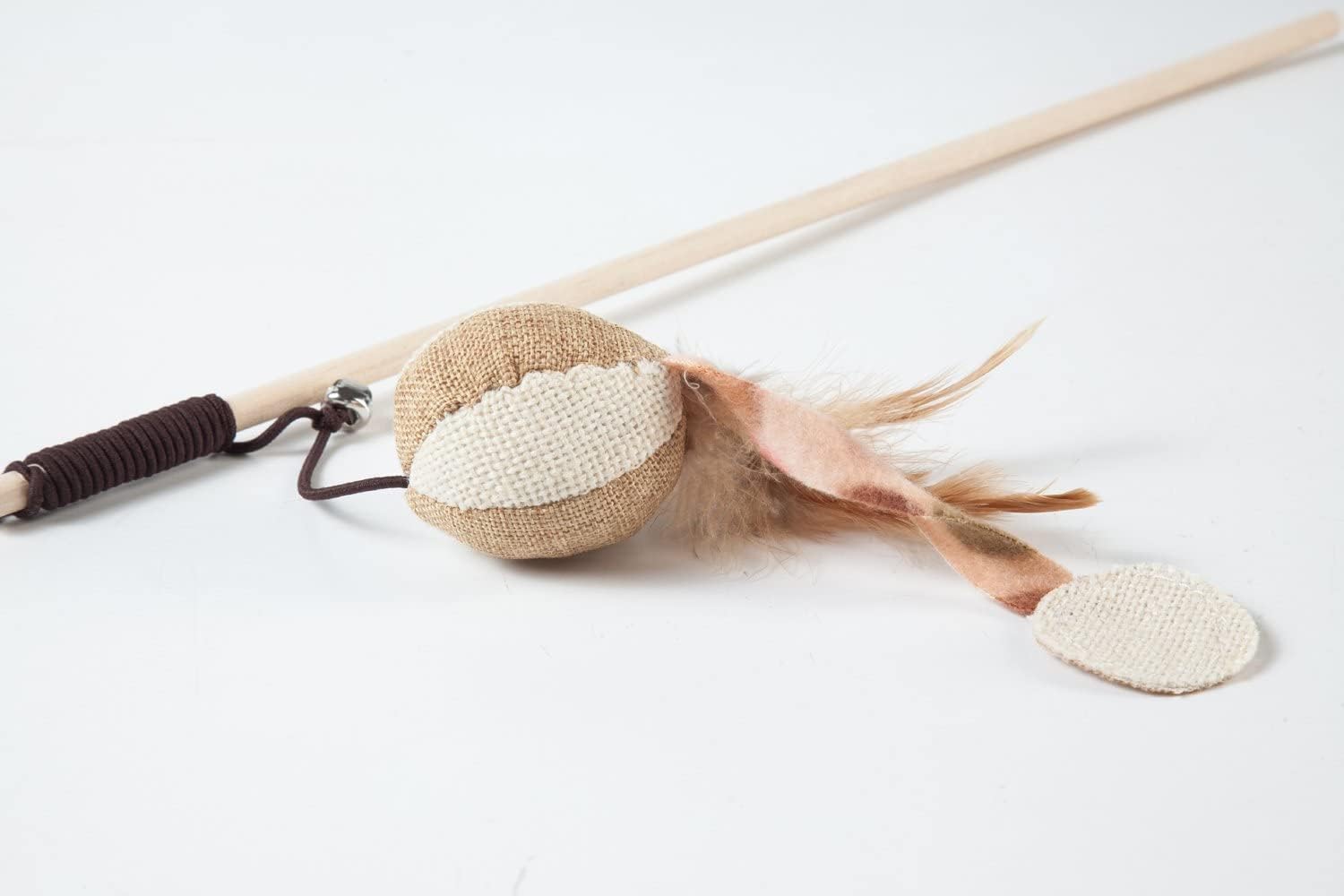 Ultimate Feline Playtime Bundle: Engaging Cat Toy Set with Sisal Wands, Interactive Mouse, Jingle Bell, Feather Teaser, and Elastic String for Endless Fun