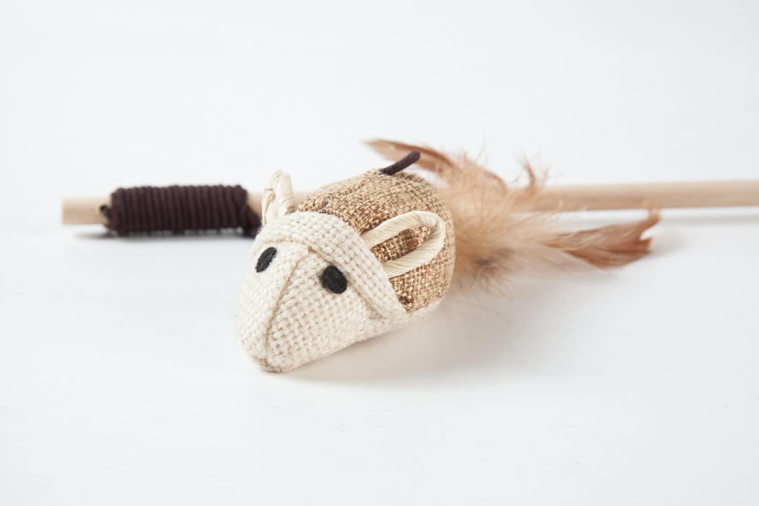 Ultimate Feline Playtime Bundle: Engaging Cat Toy Set with Sisal Wands, Interactive Mouse, Jingle Bell, Feather Teaser, and Elastic String for Endless Fun