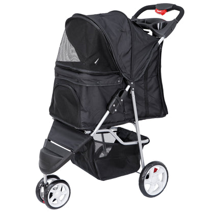 Paw-some Pup Mobile: The Ultimate Pet Stroller for Dogs and Cats with Convenient Snack Storage