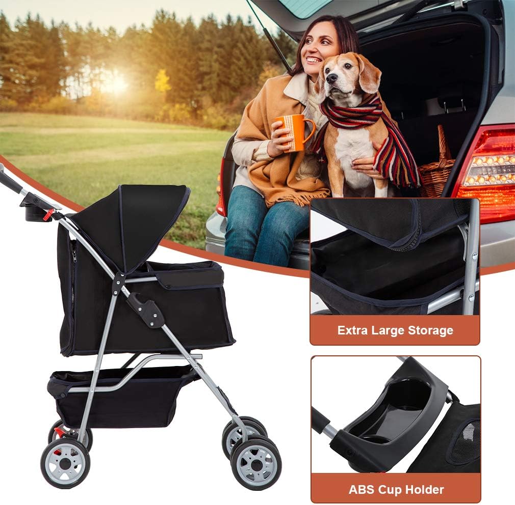 Premium Pet Stroller: The Ultimate Travel Companion for Dogs and Cats