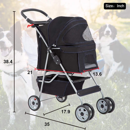 Premium Pet Stroller: The Ultimate Travel Companion for Dogs and Cats
