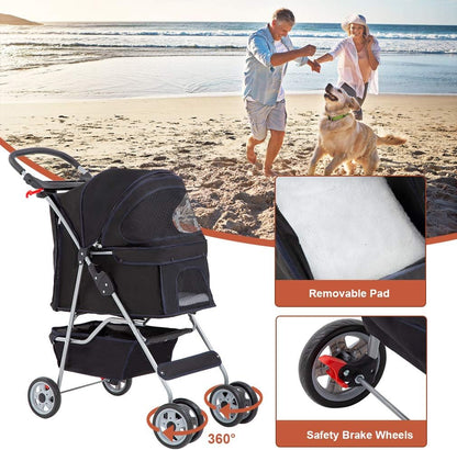 Premium Pet Stroller: The Ultimate Travel Companion for Dogs and Cats