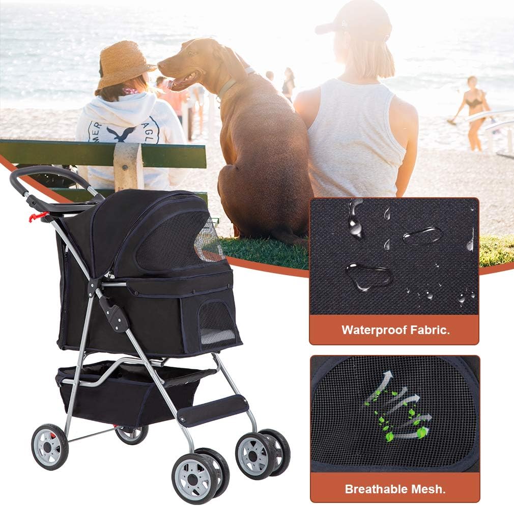 Premium Pet Stroller: The Ultimate Travel Companion for Dogs and Cats