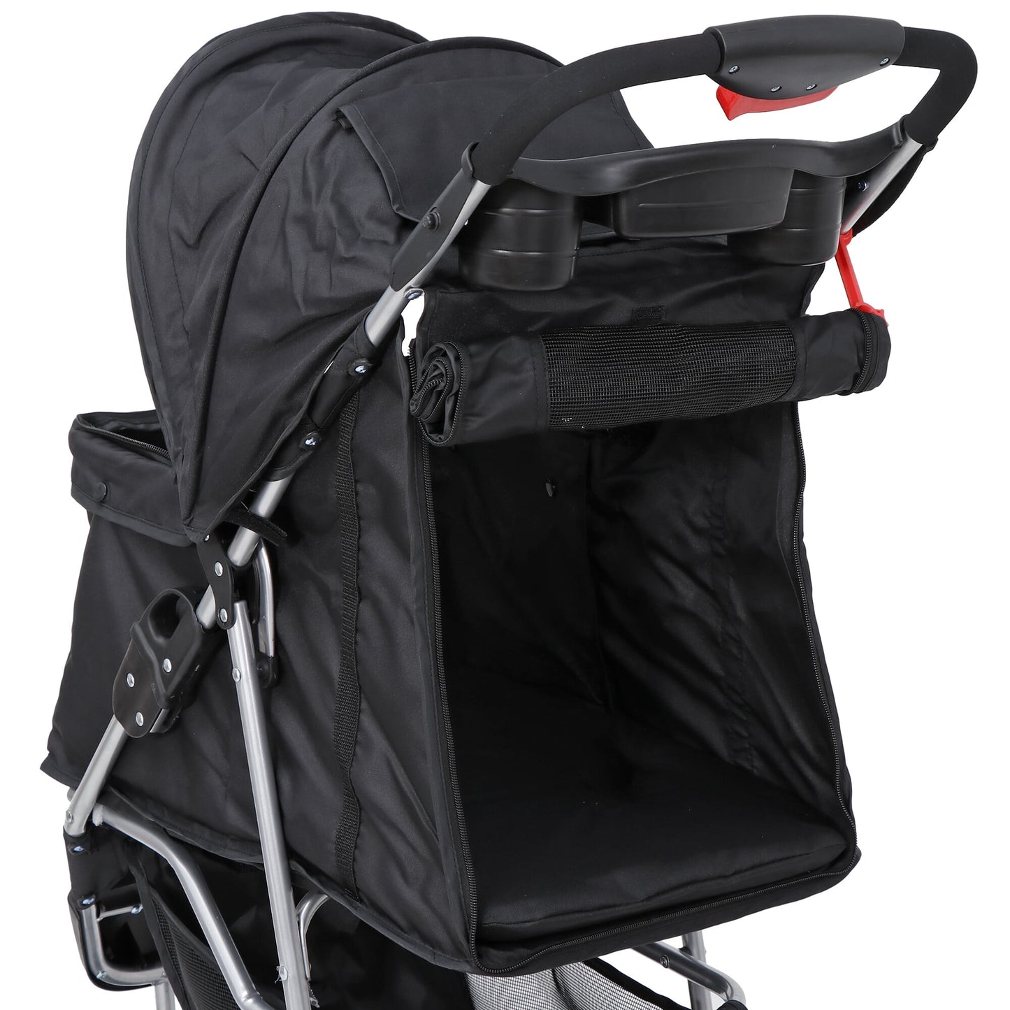 Paw-some Pup Mobile: The Ultimate Pet Stroller for Dogs and Cats with Convenient Snack Storage