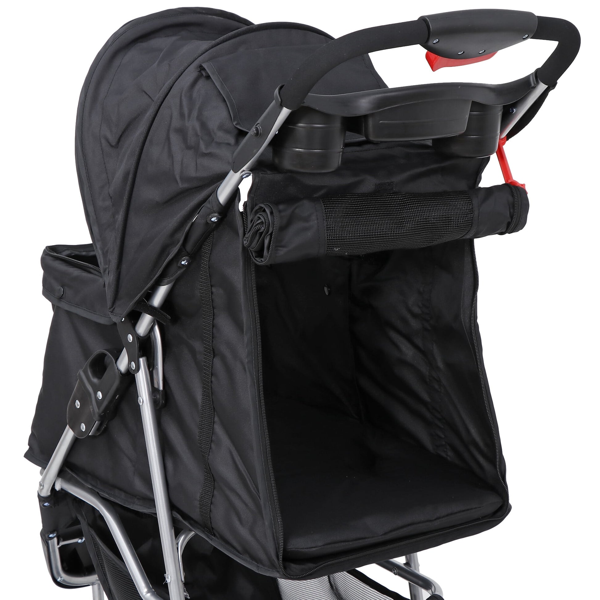 Paw-some Pup Mobile: The Ultimate Pet Stroller for Dogs and Cats with Convenient Snack Storage