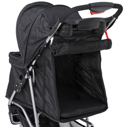 Paw-some Pup Mobile: The Ultimate Pet Stroller for Dogs and Cats with Convenient Snack Storage