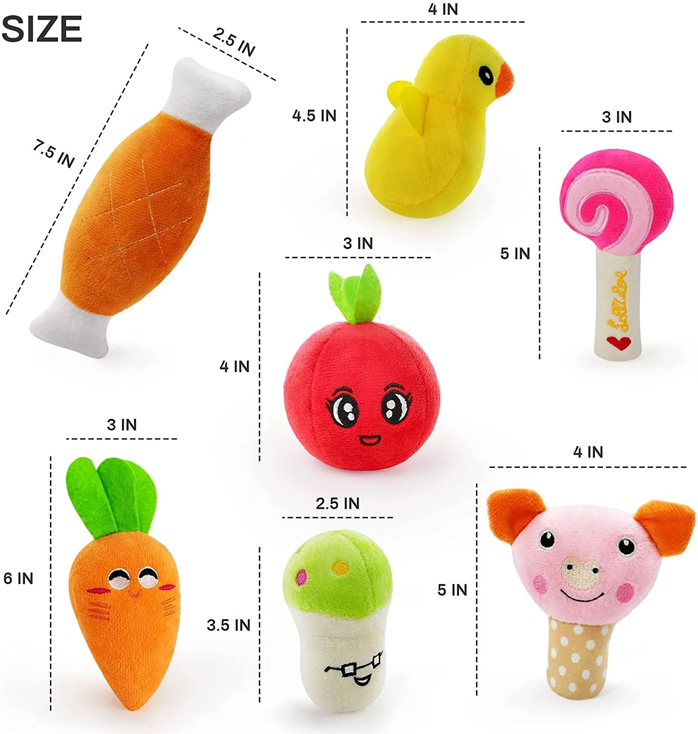 Squeak Frenzy! 14 Cute Fruit & Veggie Plush Toys for Playful Cats and Dogs
